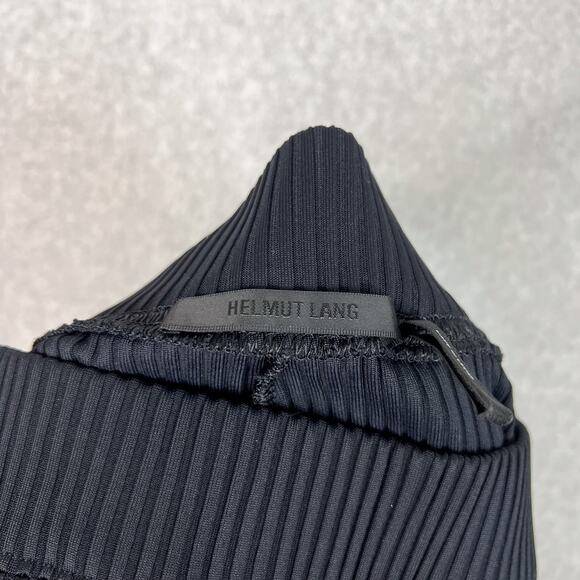 Helmut Lang Black Rib Flare High Rise Pants Size Large - Picture 8 of 9